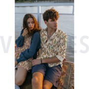VISCOSE POPLIN STRETCH DIGITAL STROKES WHITE / GREEN (thumbnail) #7