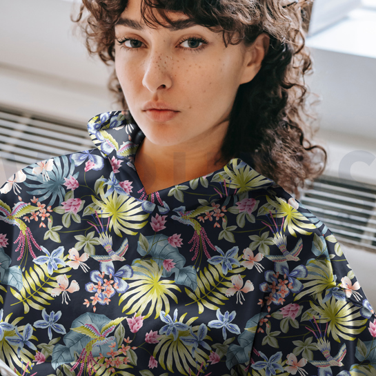 SWEAT DIGITAL TROPICAL BIRDS NAVY #7