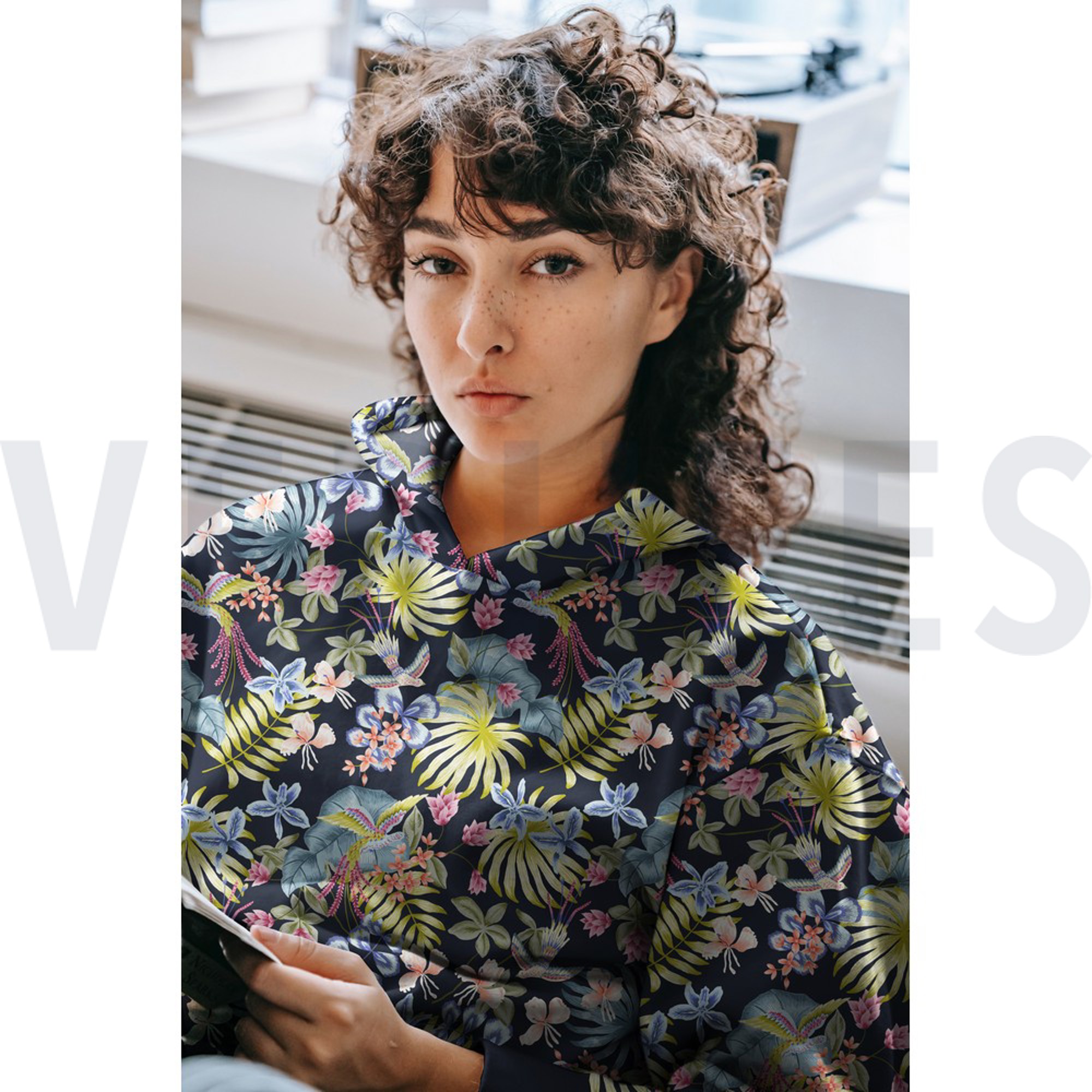 SWEAT DIGITAL TROPICAL BIRDS NAVY (high resolution) #7