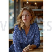 RADIANCE DIGITAL FLOWERS NAVY (thumbnail) #7
