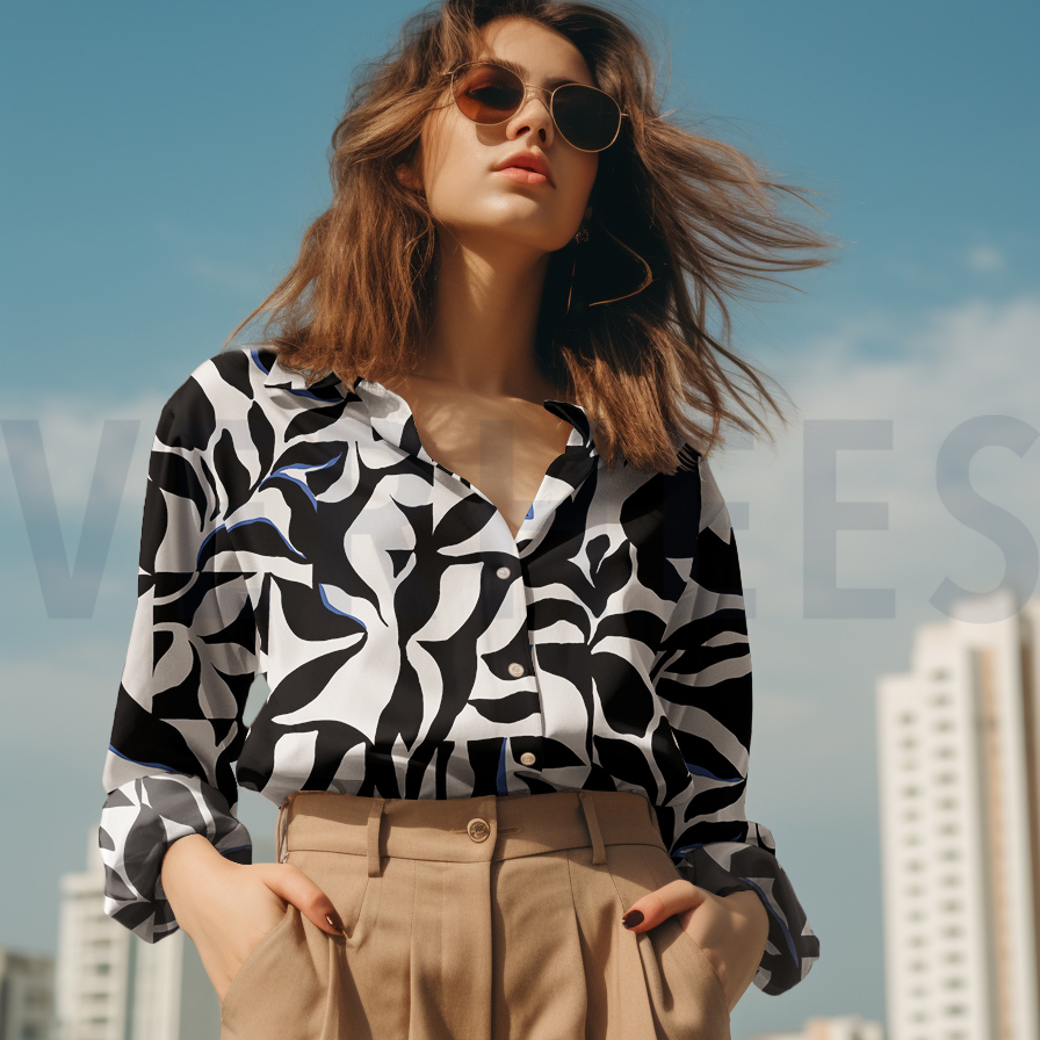 LENZING™ ECOVERO™ ABSTRACT OFF-WHITE #7