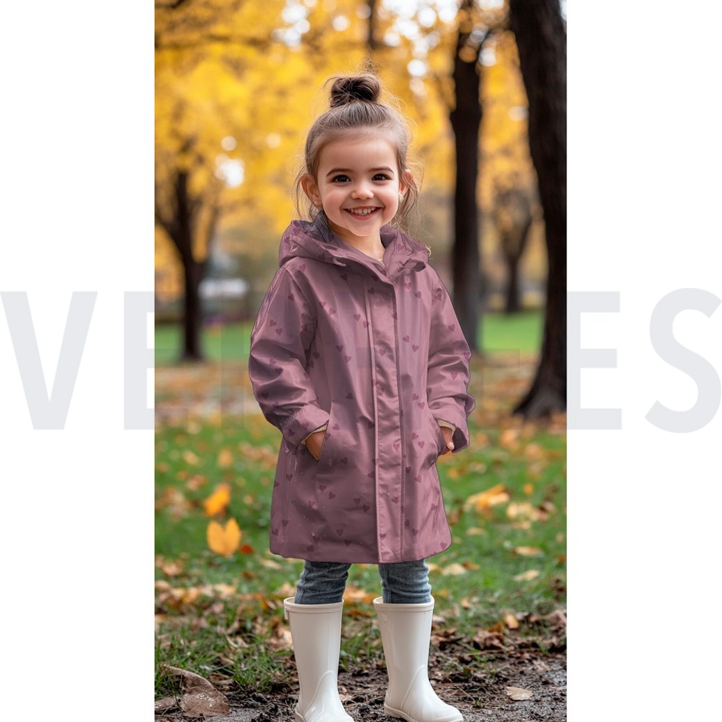 RAINCOAT HEARTS PURPLE #7