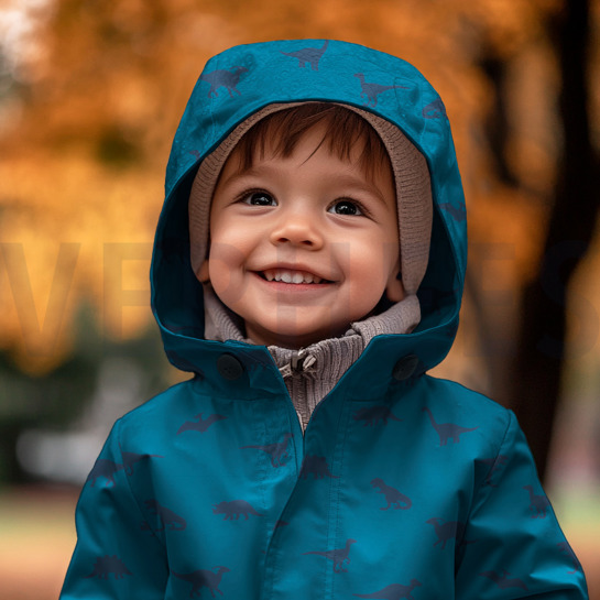 RAINCOAT DINOSAURS DARK GREEN #7