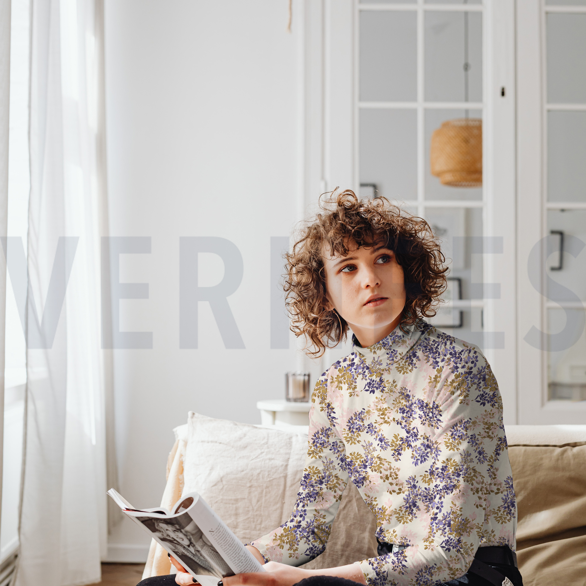 LINEN JERSEY DIGITAL FLOWERS NATURAL / LAVENDER (high resolution) #7
