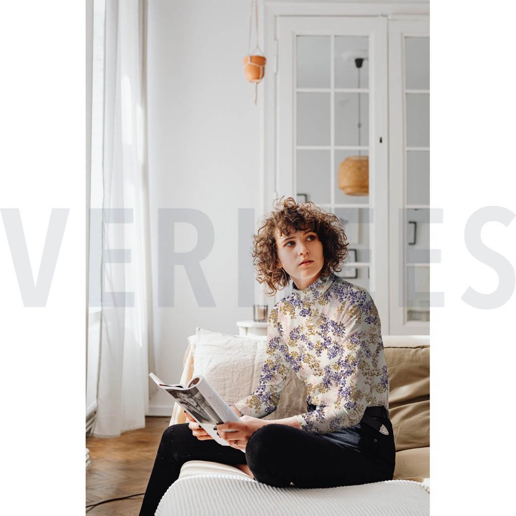 LINEN JERSEY DIGITAL FLOWERS NATURAL / PETROL #7