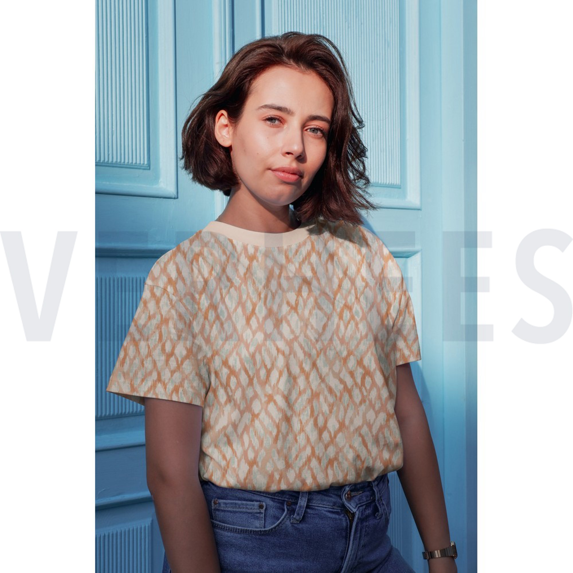 LINEN JERSEY DIGITAL ANIMAL SKIN MINT (high resolution) #7