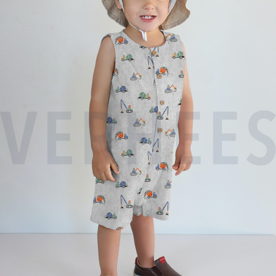 BAUMWOLLE POPELINE DIGITAL ARBEITSFAHRZEUGE DUNKELGRAU #7