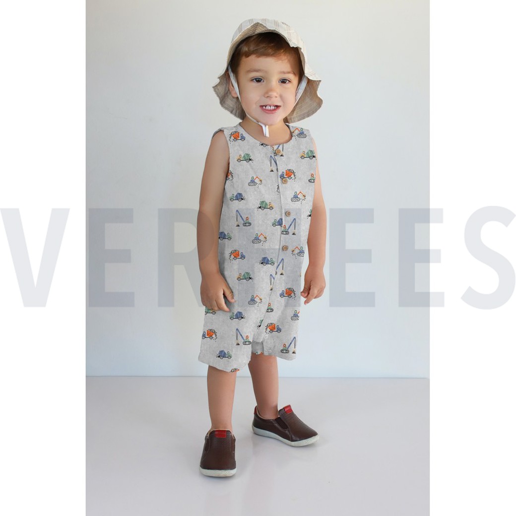 FINE POPLIN DIGITAL WORK VEHICLES DARK GREY #7