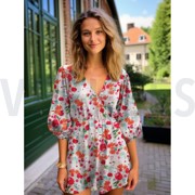 VISCOSE SATIN DIGITAL FLOWERS LIGHT PINK (thumbnail) #7