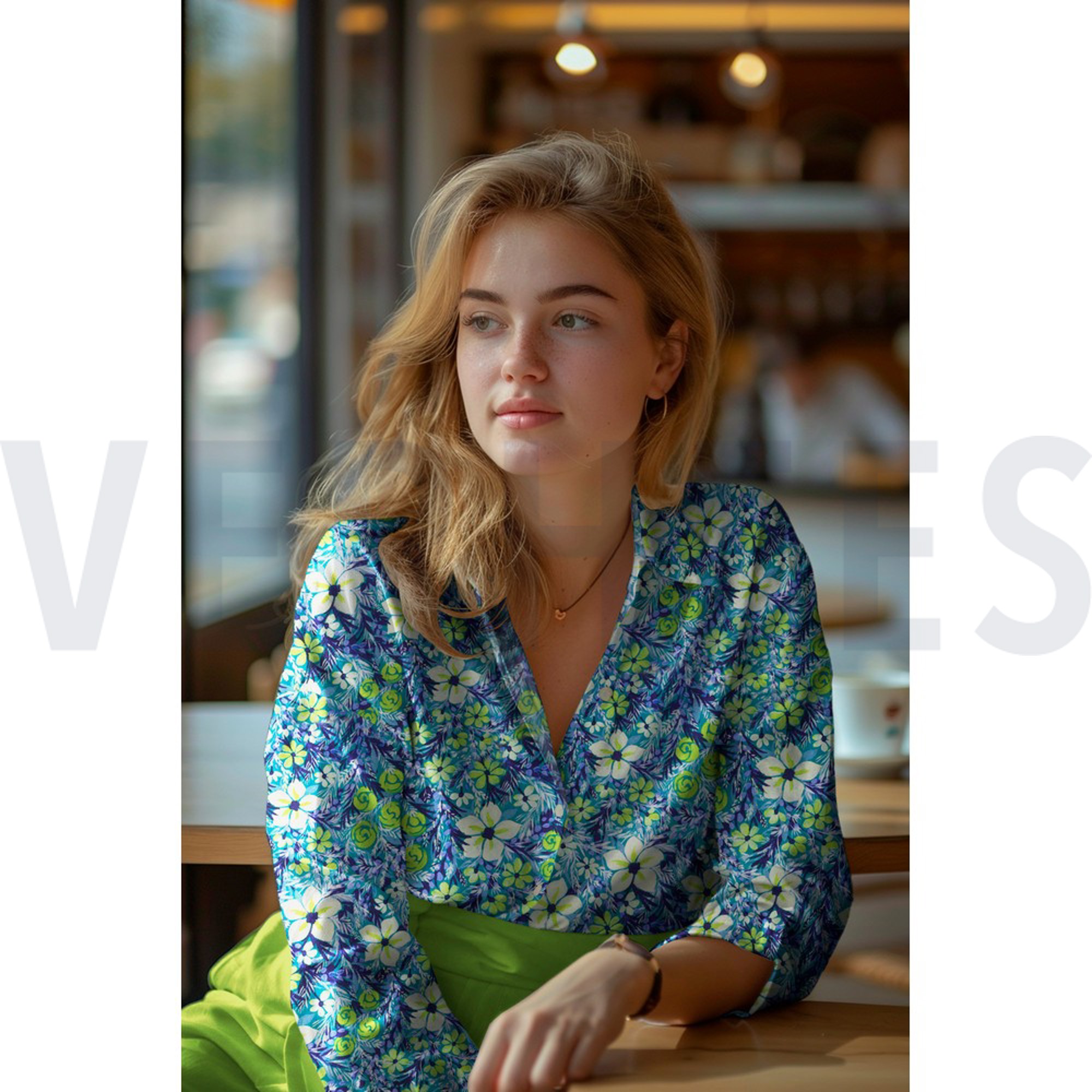 VISCOSE SATIN DIGITAL FLOWERS NAVY (high resolution) #7