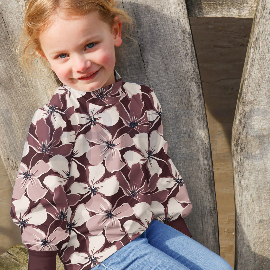SOFT SWEAT FLOWERS NAVY #7