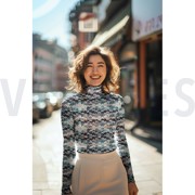 VISCOSE JERSEY DIGITAL GEOMETRIC GREEN (thumbnail) #7