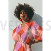 COTTON SATIN LARGE GINGHAM NERIDA HANSEN PURPLE (thumbnail) #7