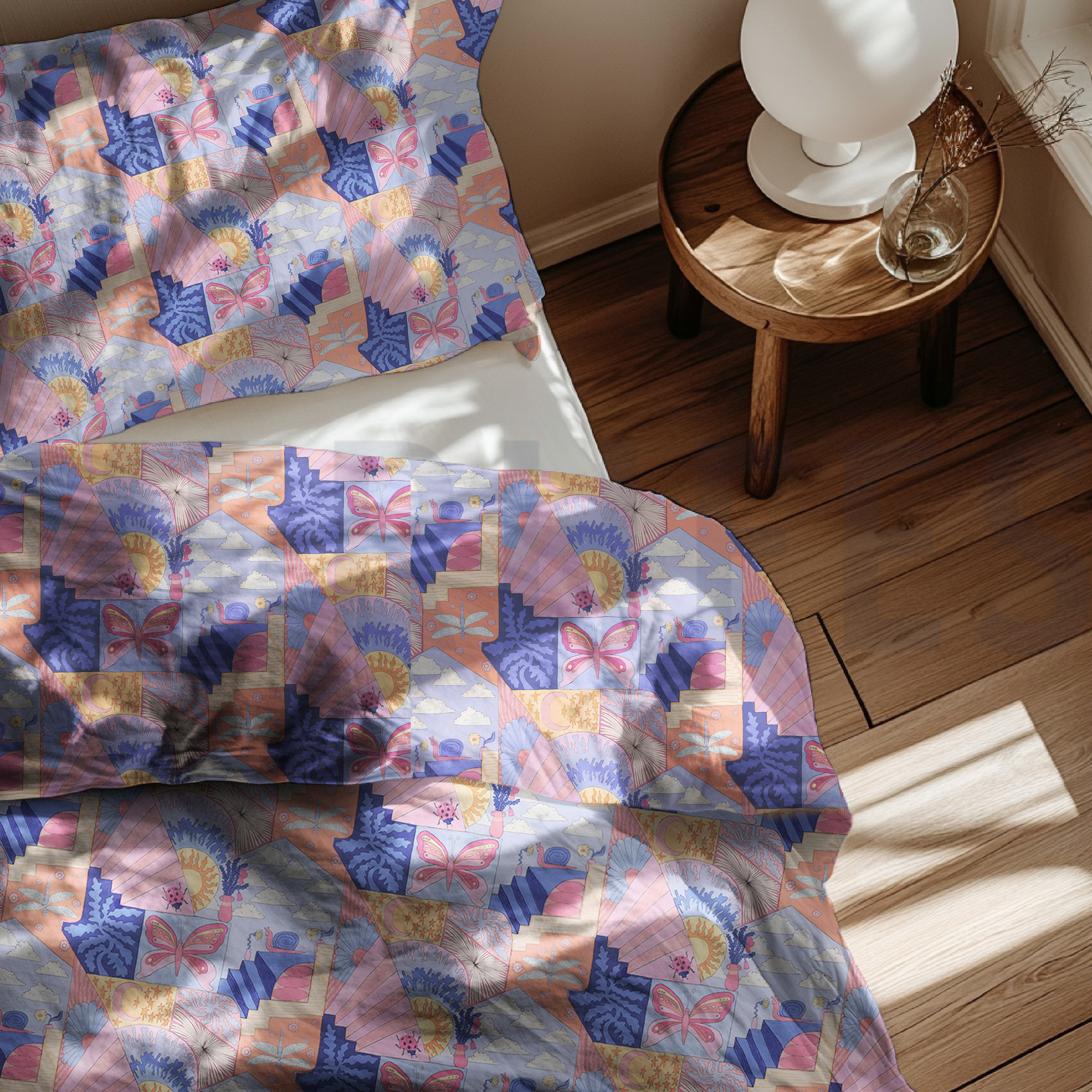 FINE POPLIN DIGITAL LITTLE CREATURES NERIDA HANSEN SKY BLUE (high resolution) #7
