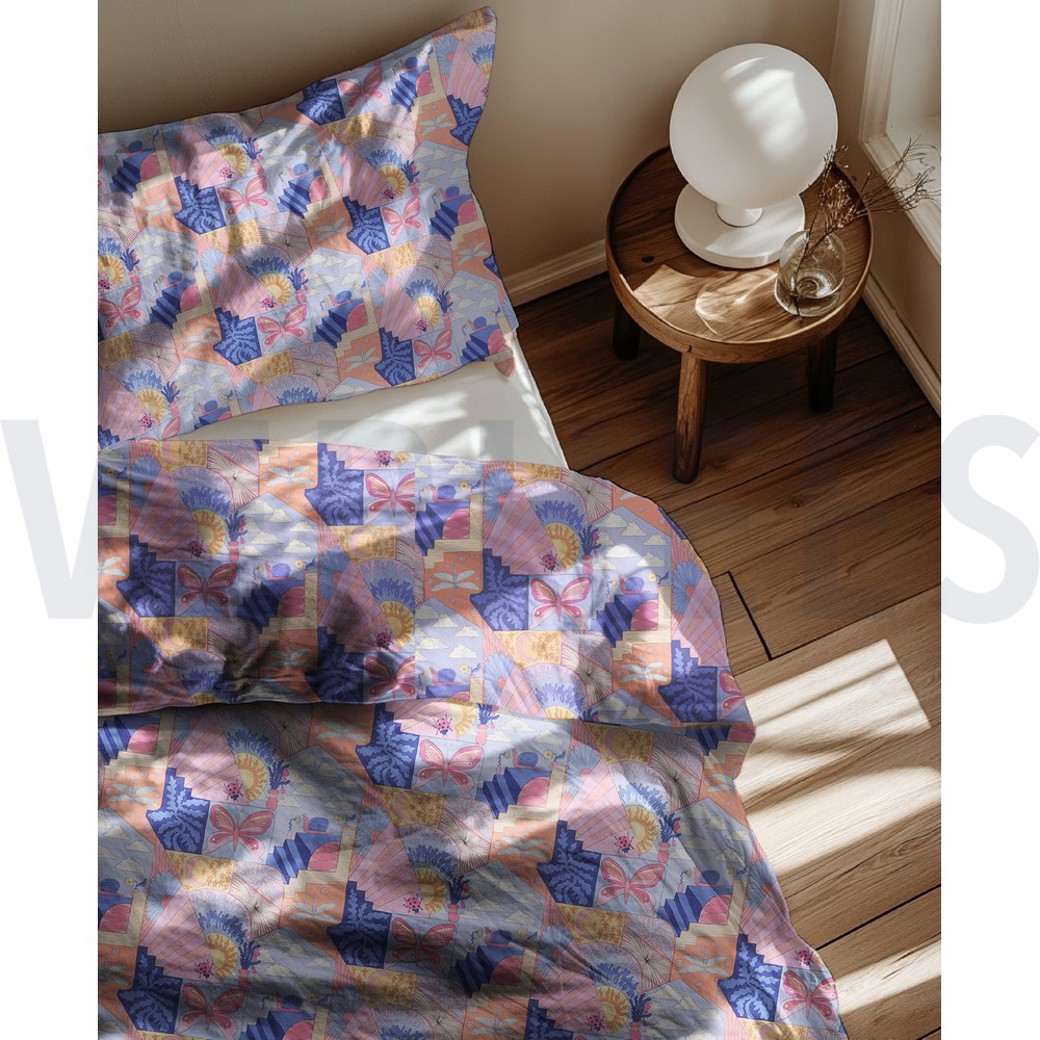 FINE POPLIN DIGITAL LITTLE CREATURES NERIDA HANSEN BRIGHT PINK #7
