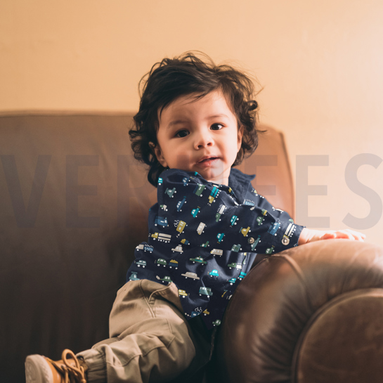 BAUMWOLLE POPELINE AUTOS MARINEBLAU #7