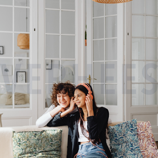 TOILE DÉCORATION DIGITAL FEUILLES VIOLET #7