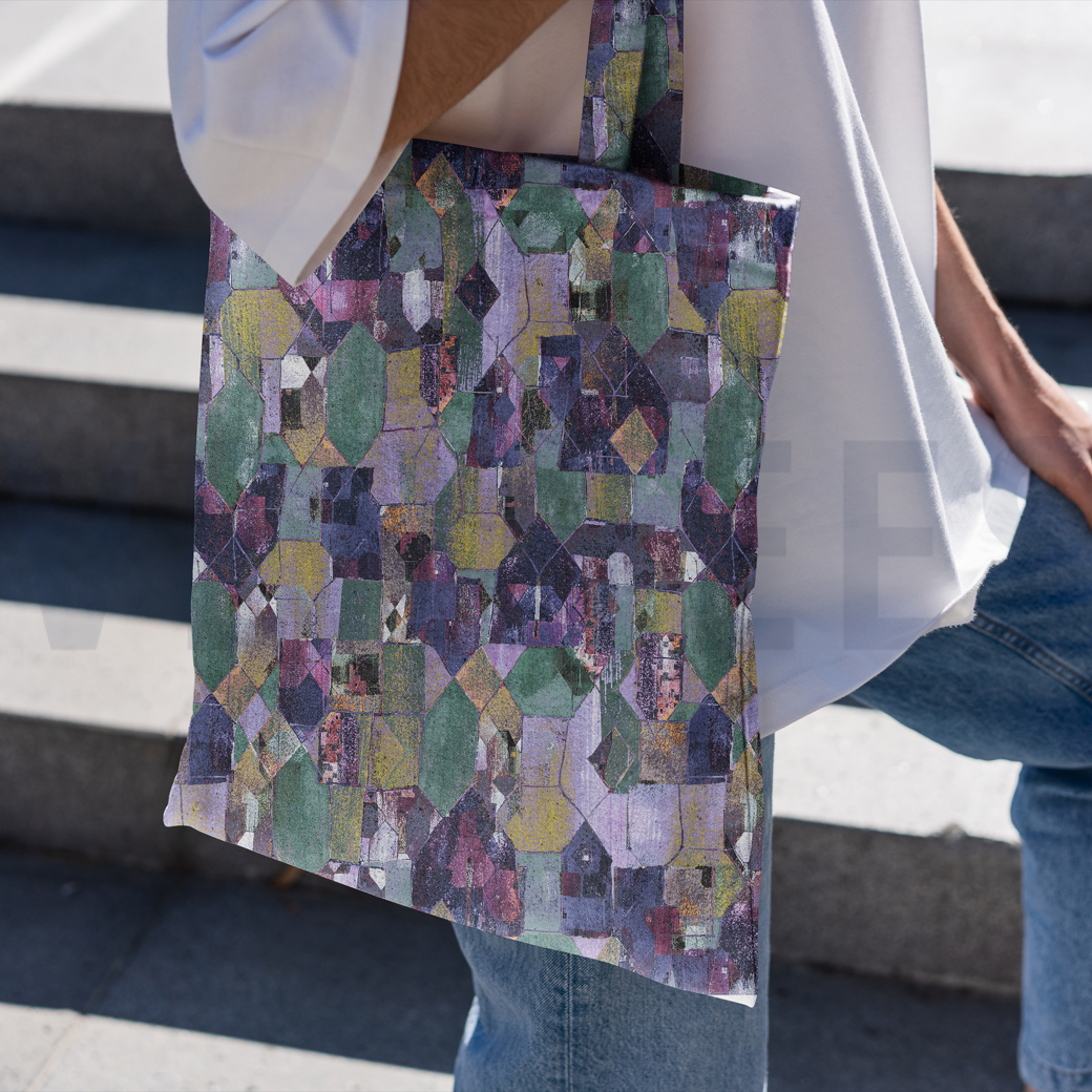 CANVAS DIGITAL GEOMETRIC NAVY #7