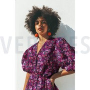 FINE POPLIN DIGITAL FLOWERS BLACK (thumbnail) #7