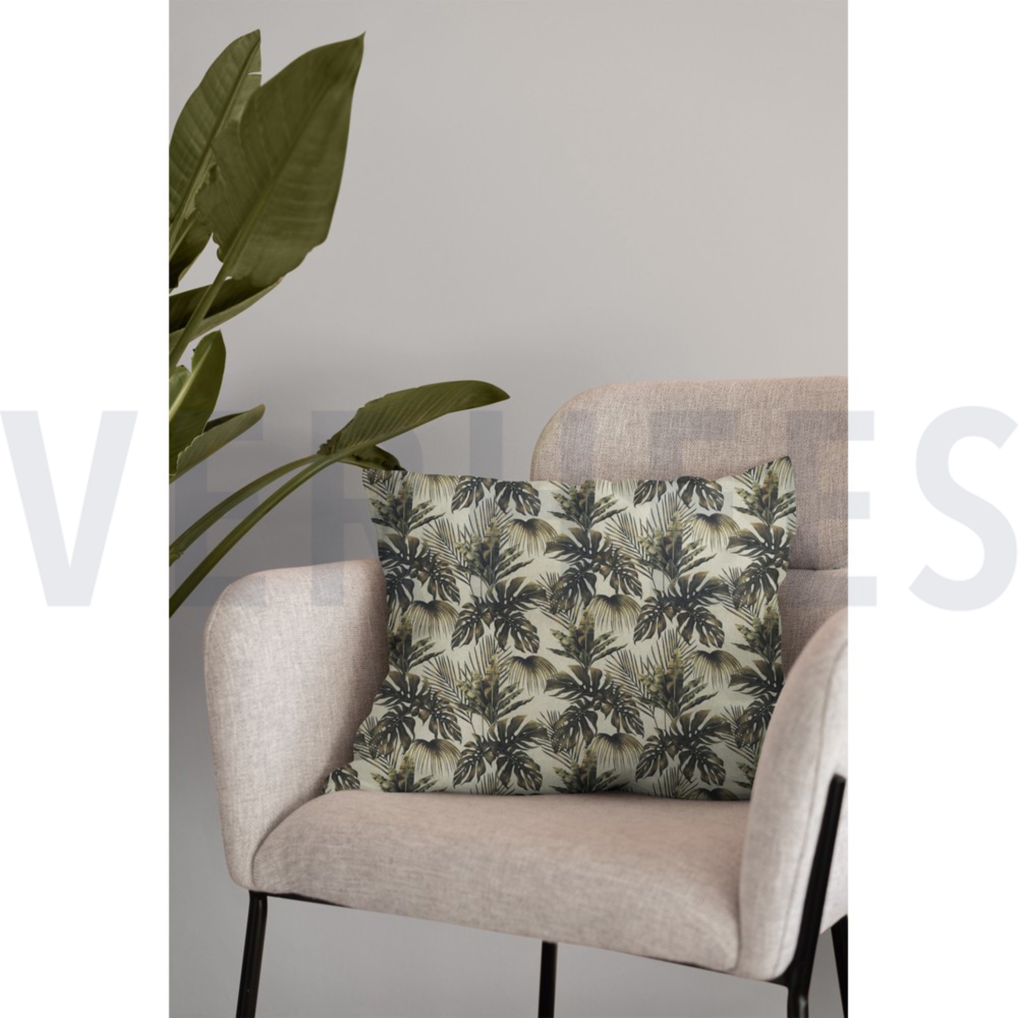 CANVAS DIGITAL TROPICAL LEAVES LINEN (high resolution) #7