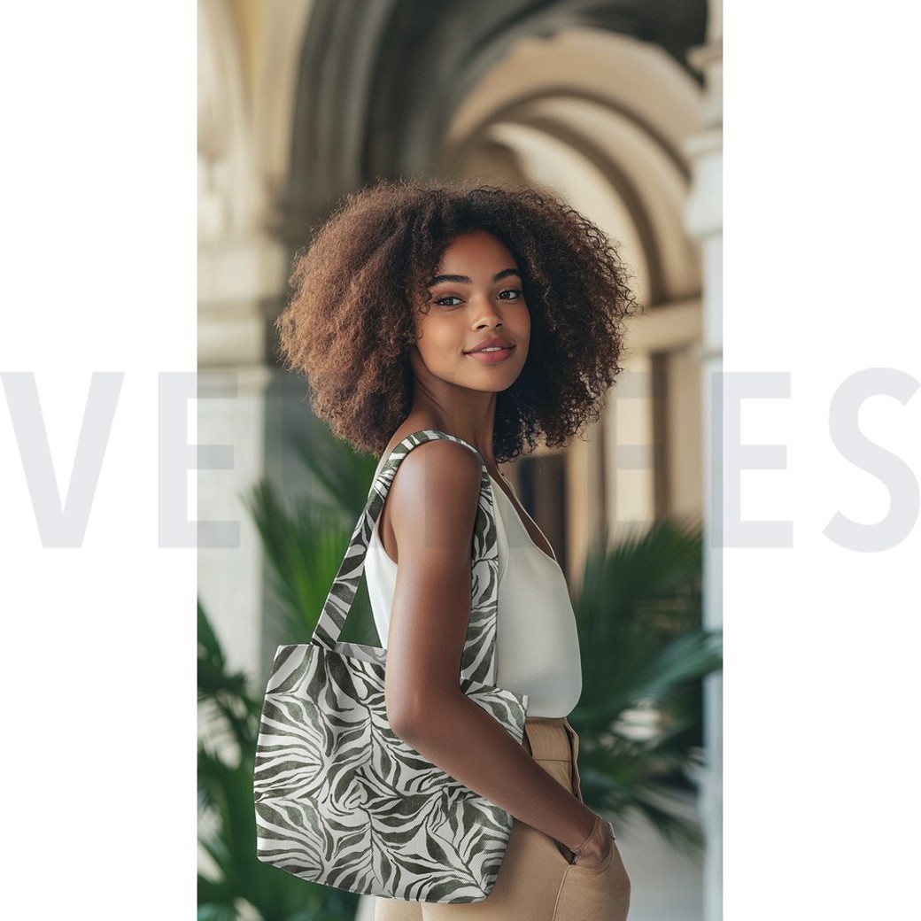 CANVAS DIGITAL LEAVES LINEN #7
