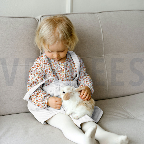 DOUBLE GAUZE GOTS DIGITAL FLOWERS WHITE / PINK #7