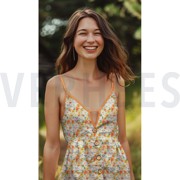 LINEN VISCOSE CRÊPE DIGITAL FLOWERS YELLOW (thumbnail) #7