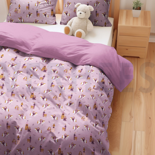 BAUMWOLLE POPELINE PRINZESSINNEN MAUVE #7