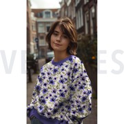 FRENCH TERRY DIGITAL FLOWERS OFF-WHITE (thumbnail) #7
