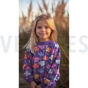 FRENCH TERRY FLOWERS DARK GREEN (thumbnail) #7