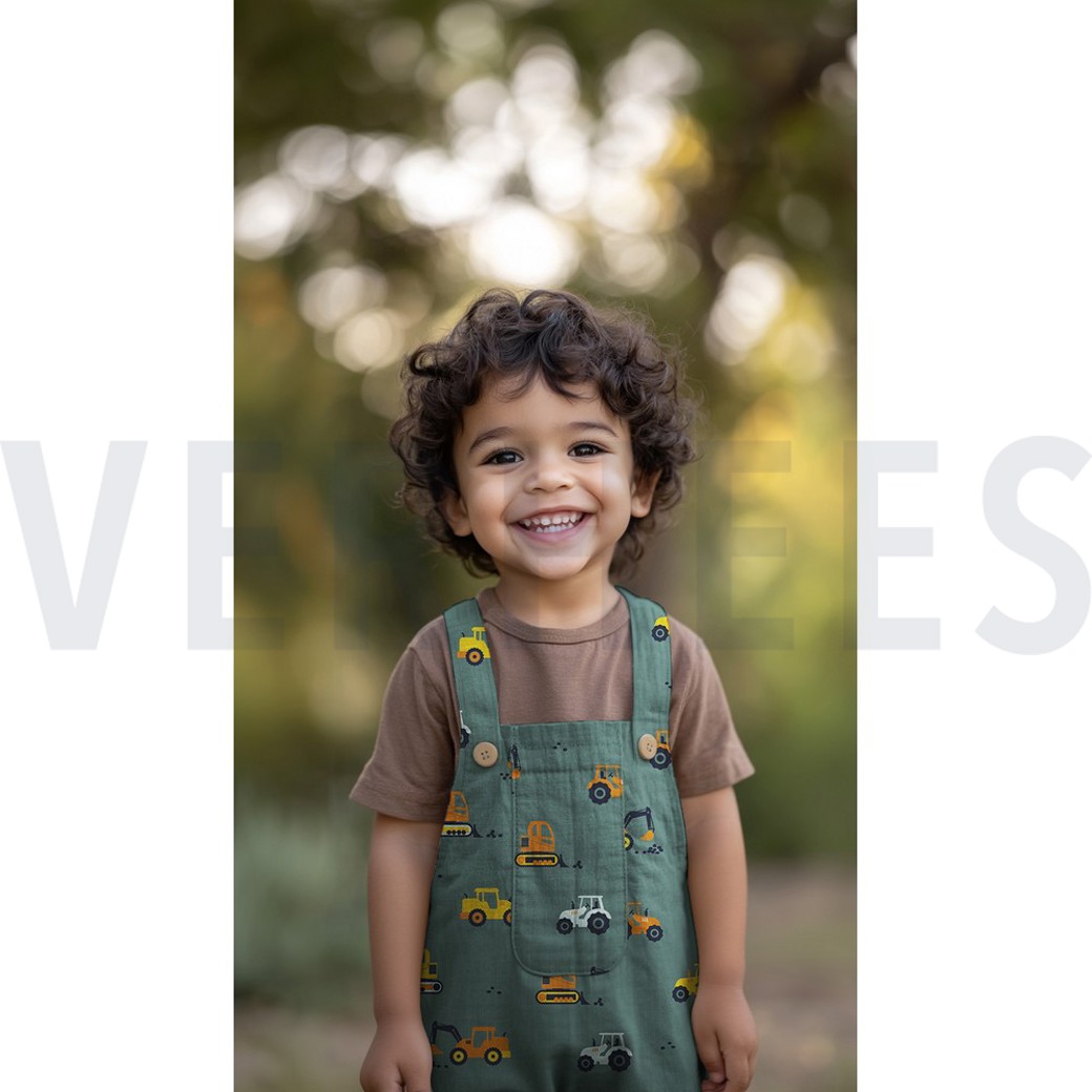 FINE POPLIN VEHICLES DARK GREEN #7