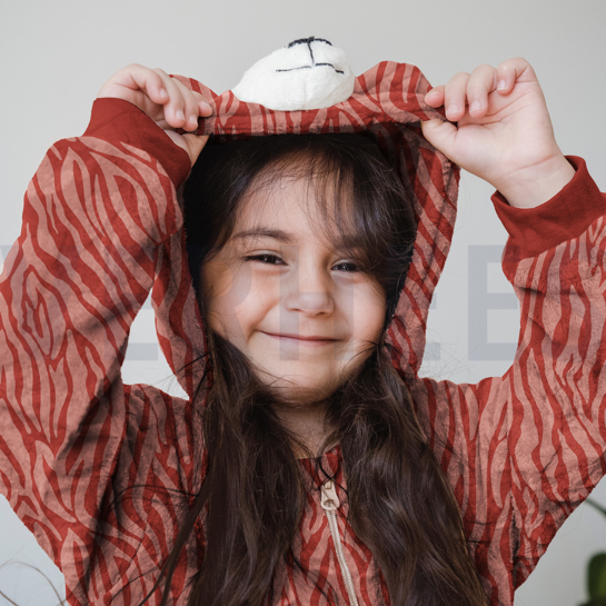 ALPENFLEECE DIERENHUID DONKER KORAAL #7