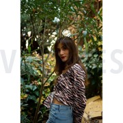 VISCOSE LUREX DIGITAL ANIMAL SKIN BLACK / PURPLE (thumbnail) #7