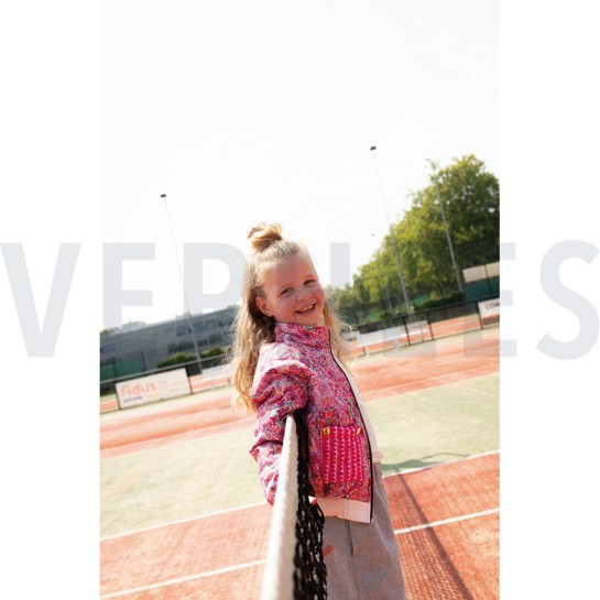 COTTON VOILE STEPPED DIGITAL PATCHWORK PINK #7