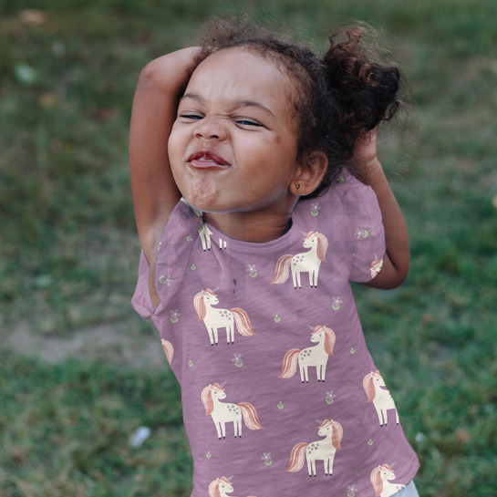 JERSEY GLITTER EENHOORNS WIT #7