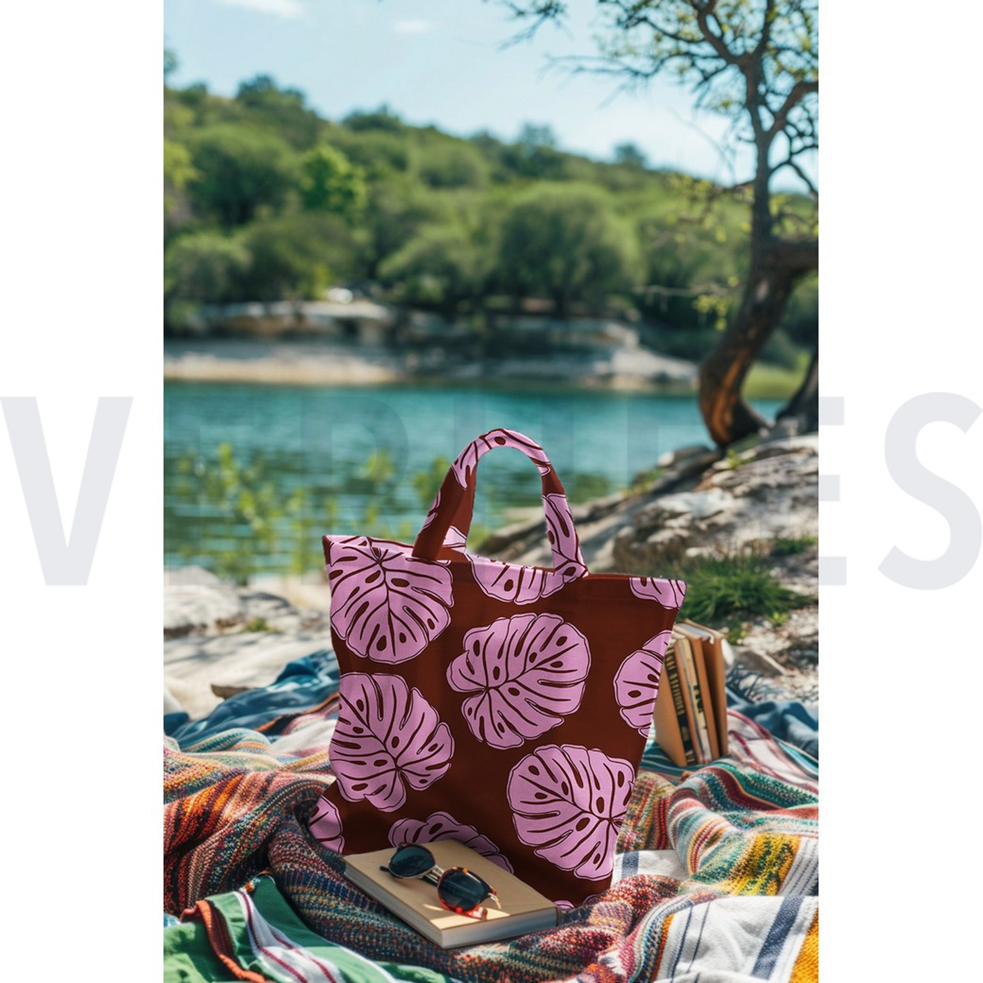 CANVAS MONSTERA LEAVES BROWN (high resolution) #7