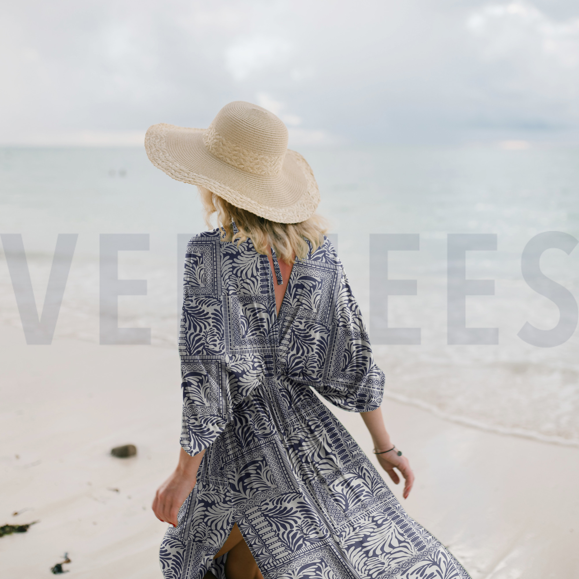 MAGNOLIA STRETCH PATCHWORK NAVY (high resolution) #7