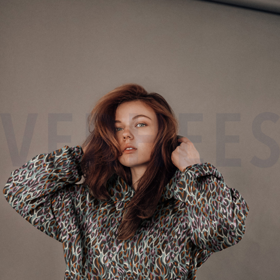 FRENCH TERRY DIGITAL ANIMAL SKIN CINNAMON #7