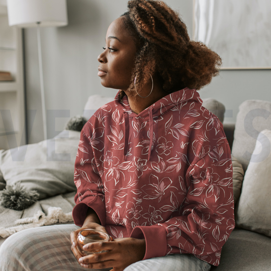 FRENCH TERRY FLEURS JADE FONCÉ #7