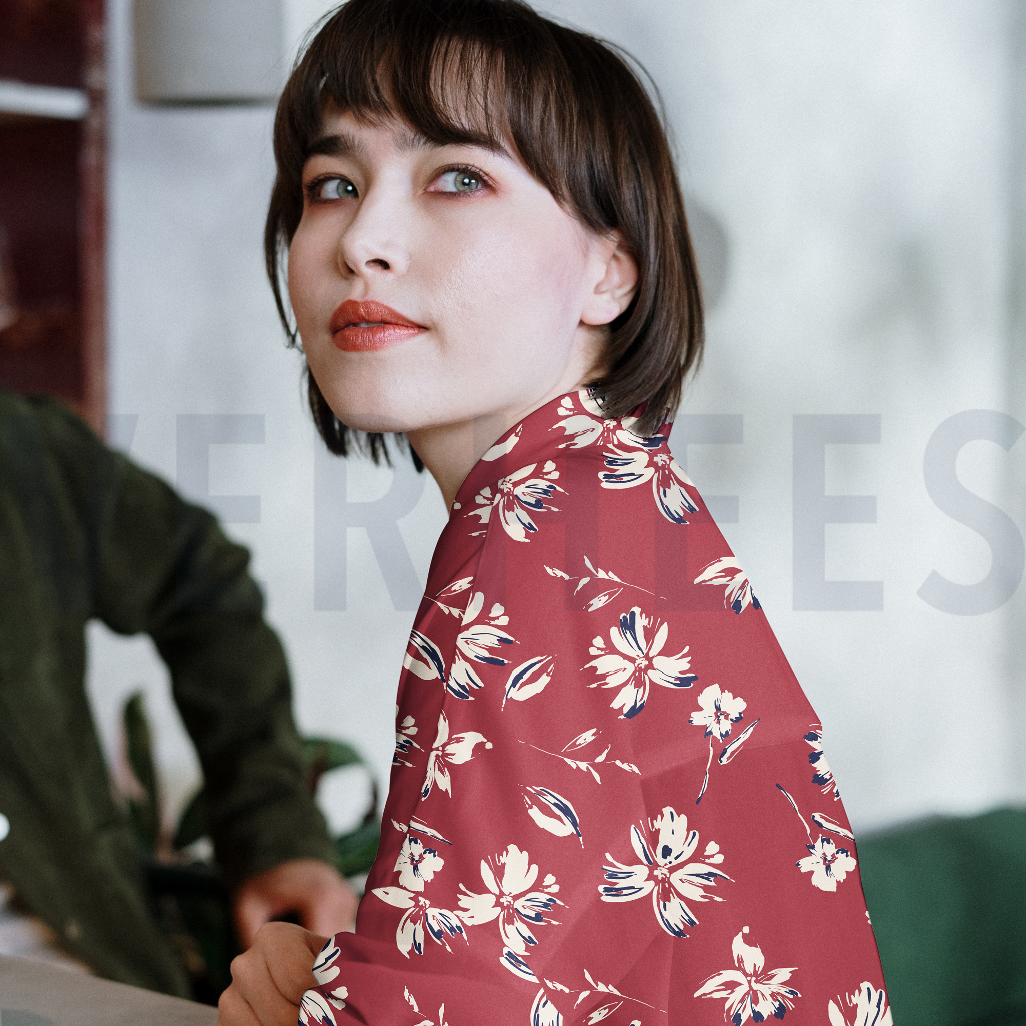 VISCOSE LUREX FLOWERS ROSSO RED (high resolution) #7