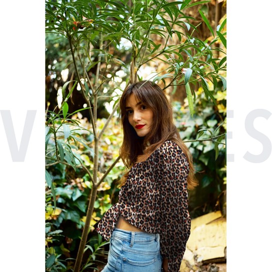 VISCOSE LUREX DIGITAL ANIMAL SKIN BROWN #7