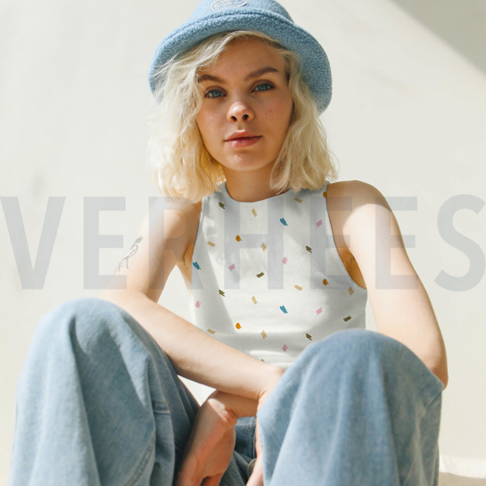 JERSEY MELANGE GLITZER KRIZELEIEN ECRU #7