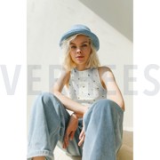 JERSEY MELANGE GLITTER SCRIBBLES ECRU (thumbnail) #7