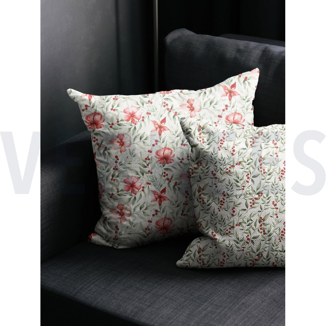 CANVAS DIGITAL WINTER BERRIES LINEN LOOK #7