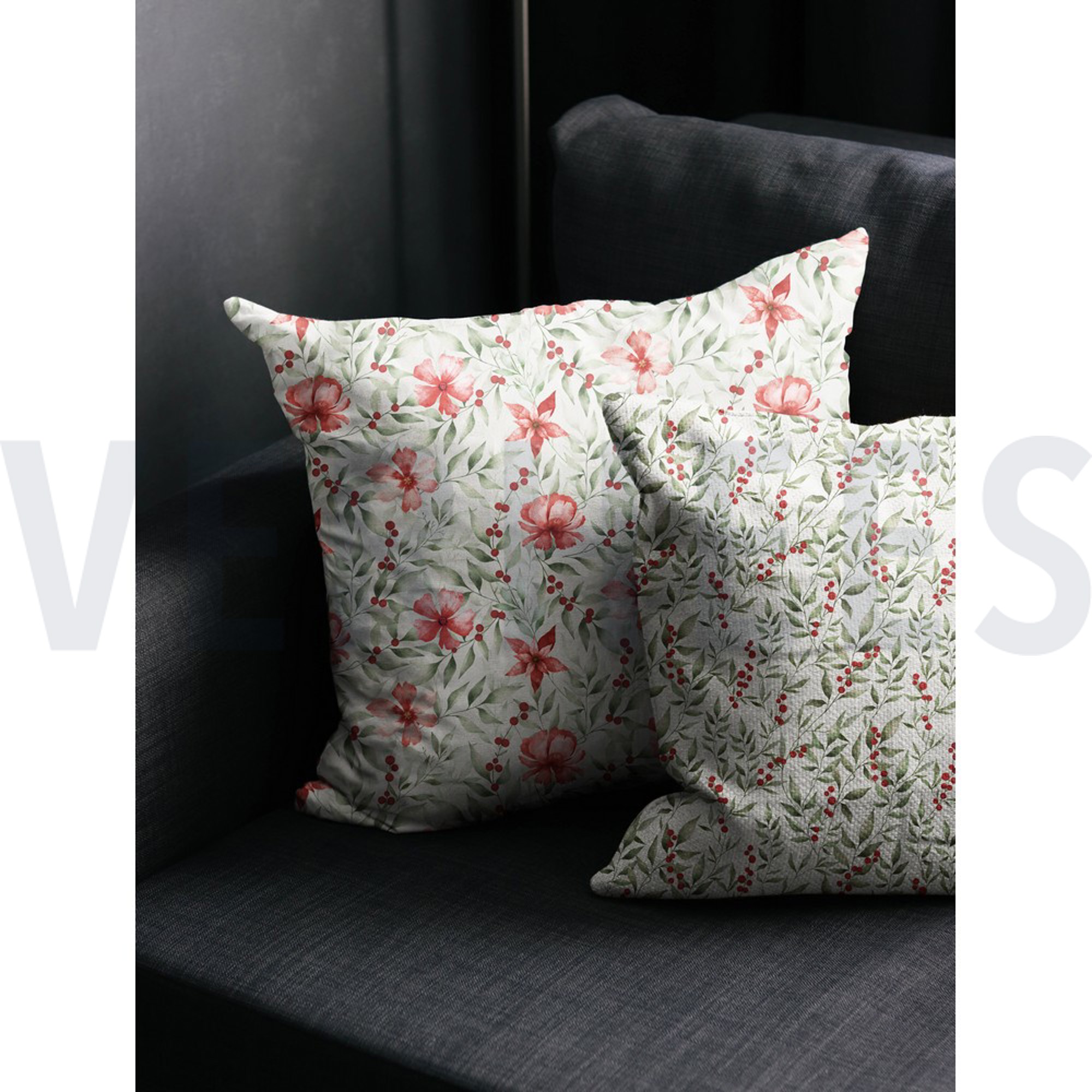 CANVAS DIGITAL WINTER BERRIES LINEN LOOK (high resolution) #7