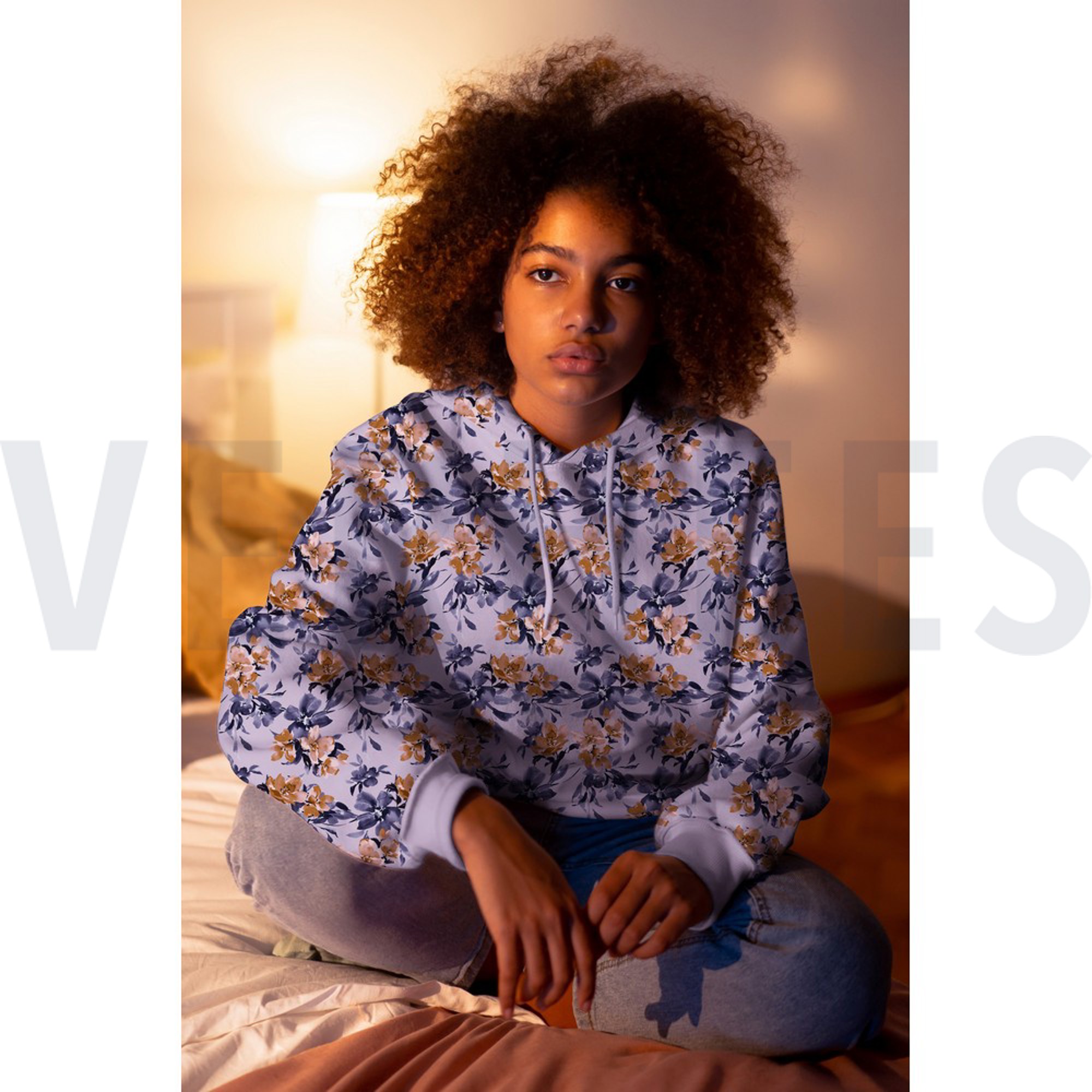 FRENCH TERRY DIGITAL FLOWERS NAVY (high resolution) #7