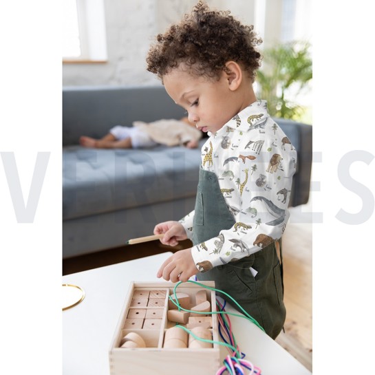 BAUMWOLLE POPELINE DIGITAL TIERE WEISS #7