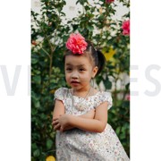 DOUBLE GAUZE DIGITAL SMALL FLOWERS WHITE (thumbnail) #7