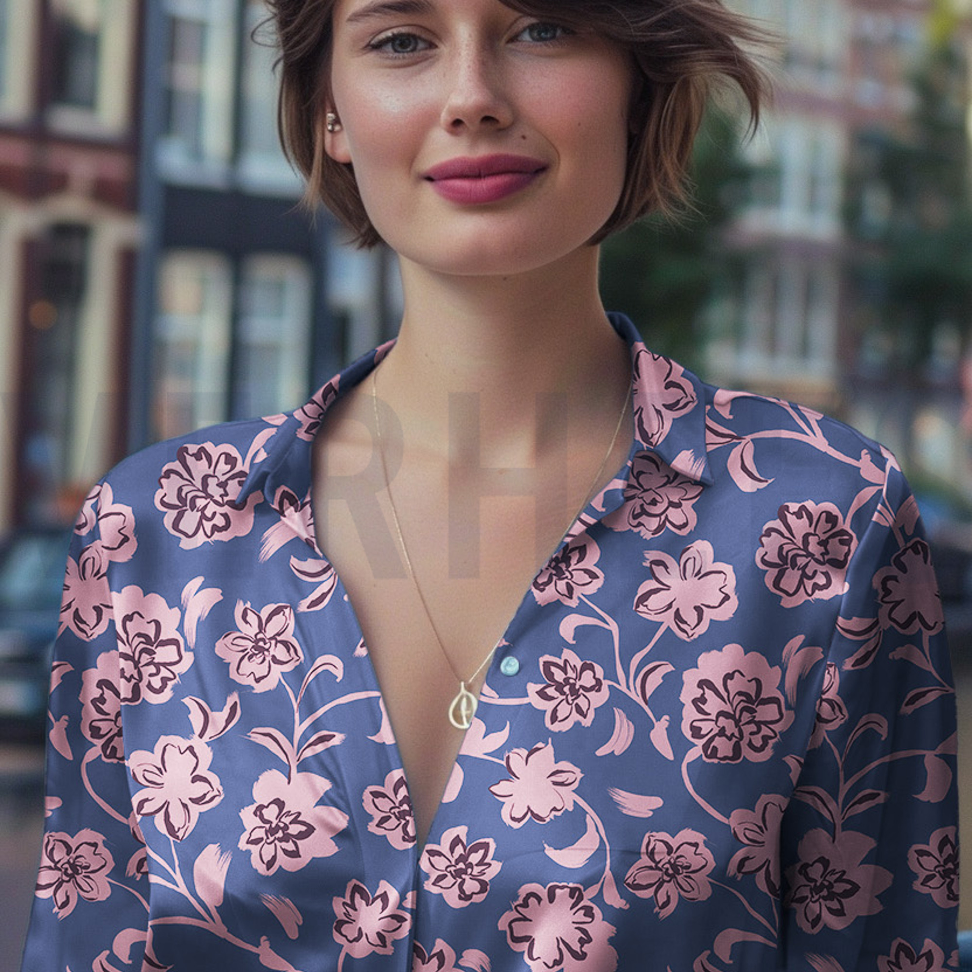 COTTON SATIN FLOWERS BLUE (high resolution) #7