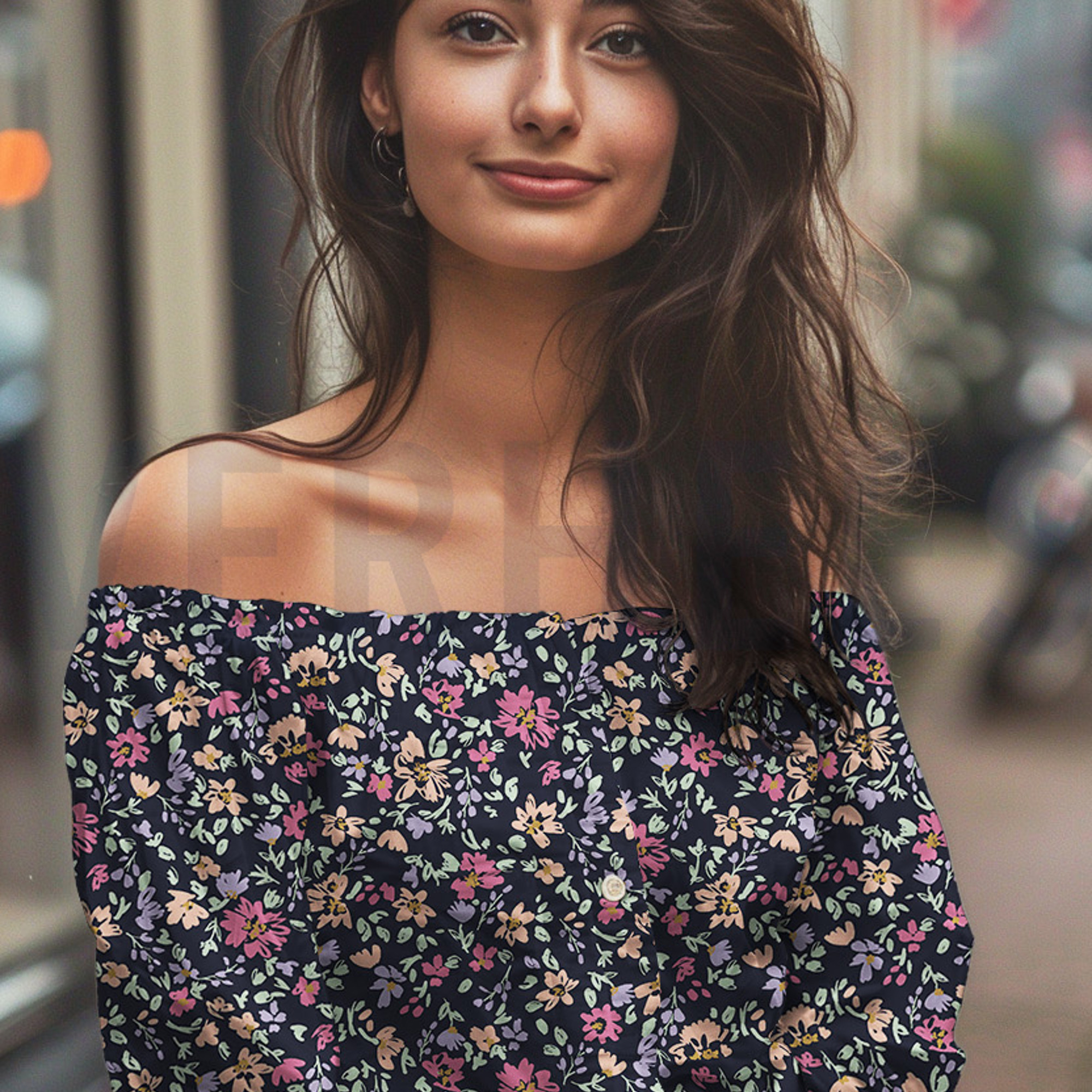 FINE POPLIN FLOWERS NAVY (high resolution) #7